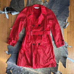 Comme des garçons red and white polka dot raincoat ❤️🍒